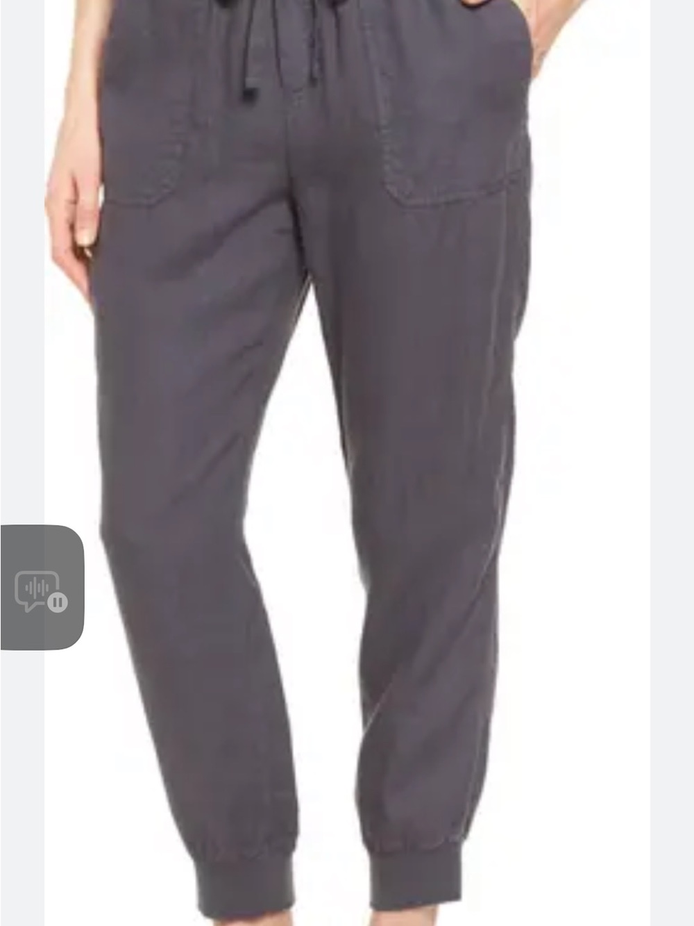 Caslon Dark Gray Drawstring Jogger Pants